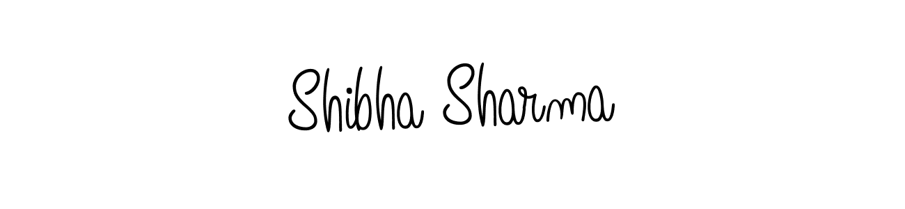 The best way (Angelique-Rose-font-FFP) to make a short signature is to pick only two or three words in your name. The name Shibha Sharma include a total of six letters. For converting this name. Shibha Sharma signature style 5 images and pictures png