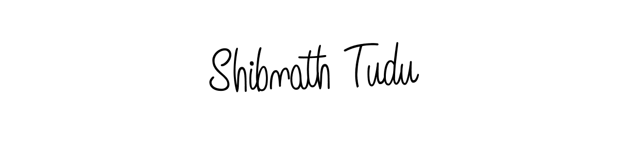 Make a beautiful signature design for name Shibnath Tudu. With this signature (Angelique-Rose-font-FFP) style, you can create a handwritten signature for free. Shibnath Tudu signature style 5 images and pictures png