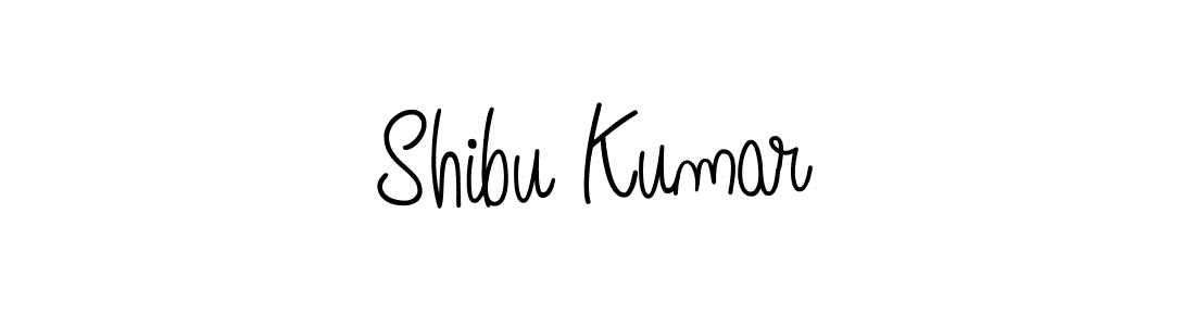 Make a beautiful signature design for name Shibu Kumar. With this signature (Angelique-Rose-font-FFP) style, you can create a handwritten signature for free. Shibu Kumar signature style 5 images and pictures png