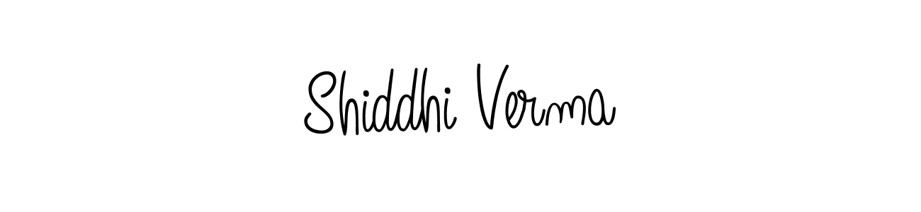 How to make Shiddhi Verma name signature. Use Angelique-Rose-font-FFP style for creating short signs online. This is the latest handwritten sign. Shiddhi Verma signature style 5 images and pictures png