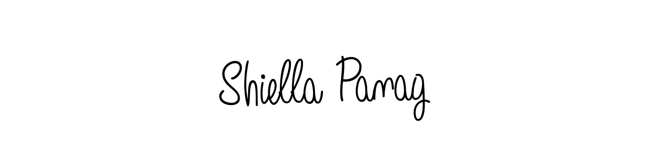 Use a signature maker to create a handwritten signature online. With this signature software, you can design (Angelique-Rose-font-FFP) your own signature for name Shiella Panag. Shiella Panag signature style 5 images and pictures png