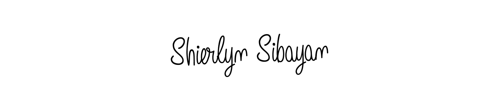 You should practise on your own different ways (Angelique-Rose-font-FFP) to write your name (Shierlyn Sibayan) in signature. don't let someone else do it for you. Shierlyn Sibayan signature style 5 images and pictures png