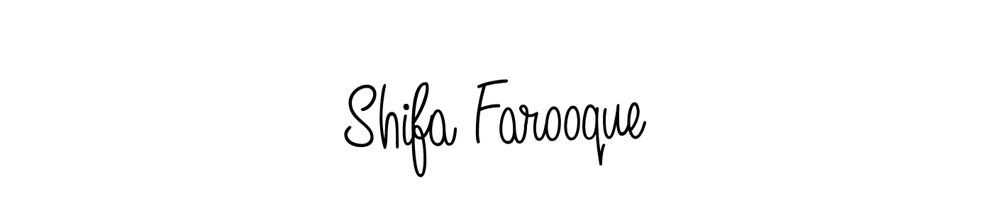 How to make Shifa Farooque signature? Angelique-Rose-font-FFP is a professional autograph style. Create handwritten signature for Shifa Farooque name. Shifa Farooque signature style 5 images and pictures png