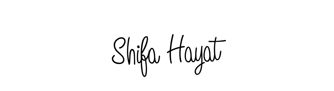 The best way (Angelique-Rose-font-FFP) to make a short signature is to pick only two or three words in your name. The name Shifa Hayat include a total of six letters. For converting this name. Shifa Hayat signature style 5 images and pictures png