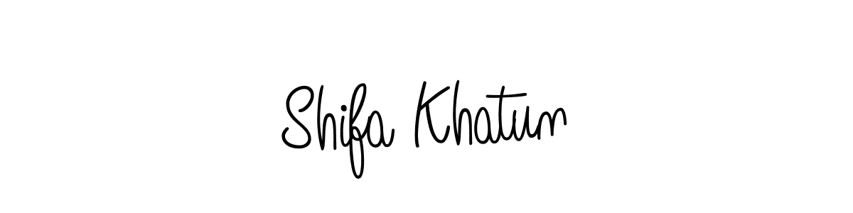 How to Draw Shifa Khatun signature style? Angelique-Rose-font-FFP is a latest design signature styles for name Shifa Khatun. Shifa Khatun signature style 5 images and pictures png