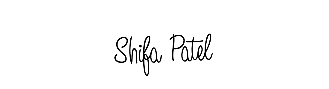 The best way (Angelique-Rose-font-FFP) to make a short signature is to pick only two or three words in your name. The name Shifa Patel include a total of six letters. For converting this name. Shifa Patel signature style 5 images and pictures png