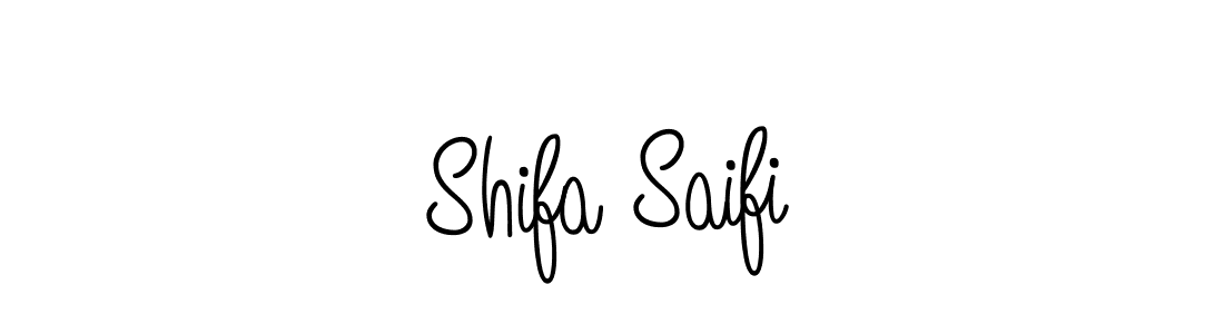 Use a signature maker to create a handwritten signature online. With this signature software, you can design (Angelique-Rose-font-FFP) your own signature for name Shifa Saifi. Shifa Saifi signature style 5 images and pictures png