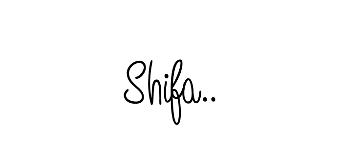 The best way (Angelique-Rose-font-FFP) to make a short signature is to pick only two or three words in your name. The name Shifa.. include a total of six letters. For converting this name. Shifa.. signature style 5 images and pictures png