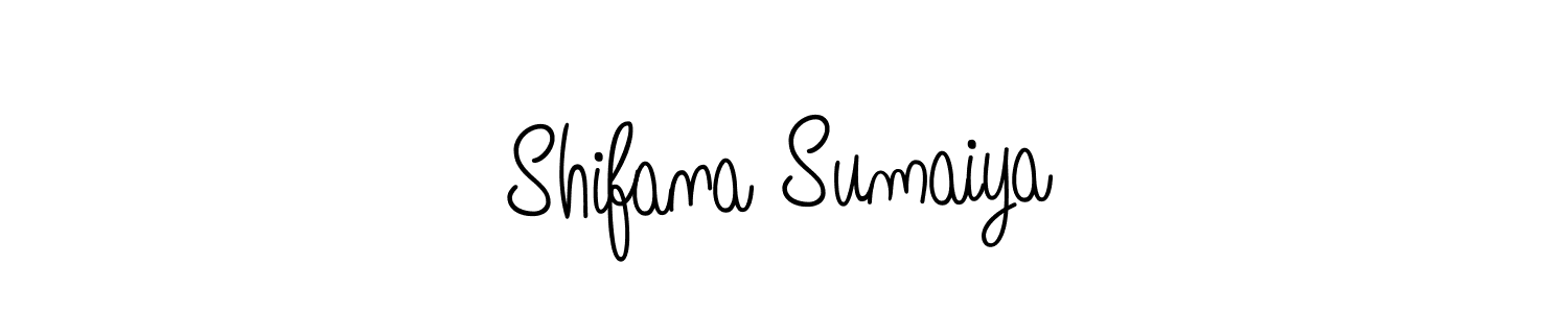 if you are searching for the best signature style for your name Shifana Sumaiya. so please give up your signature search. here we have designed multiple signature styles  using Angelique-Rose-font-FFP. Shifana Sumaiya signature style 5 images and pictures png