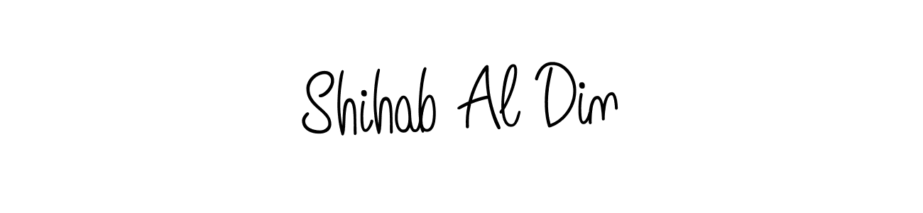 Use a signature maker to create a handwritten signature online. With this signature software, you can design (Angelique-Rose-font-FFP) your own signature for name Shihab Al Din. Shihab Al Din signature style 5 images and pictures png