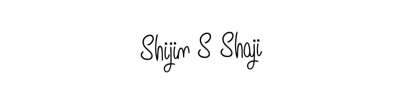 Use a signature maker to create a handwritten signature online. With this signature software, you can design (Angelique-Rose-font-FFP) your own signature for name Shijin S Shaji. Shijin S Shaji signature style 5 images and pictures png