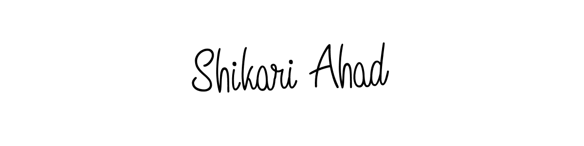 How to make Shikari Ahad name signature. Use Angelique-Rose-font-FFP style for creating short signs online. This is the latest handwritten sign. Shikari Ahad signature style 5 images and pictures png