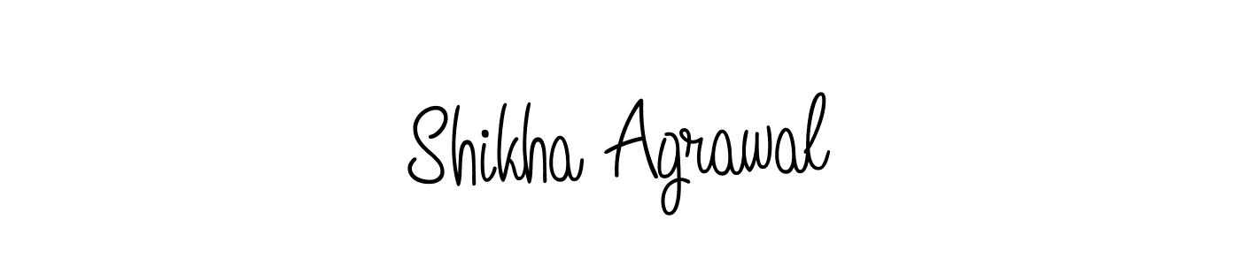 Use a signature maker to create a handwritten signature online. With this signature software, you can design (Angelique-Rose-font-FFP) your own signature for name Shikha Agrawal. Shikha Agrawal signature style 5 images and pictures png