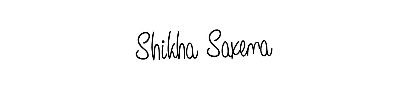 Shikha Saxena stylish signature style. Best Handwritten Sign (Angelique-Rose-font-FFP) for my name. Handwritten Signature Collection Ideas for my name Shikha Saxena. Shikha Saxena signature style 5 images and pictures png