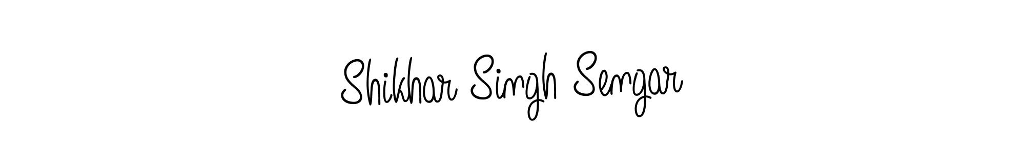 The best way (Angelique-Rose-font-FFP) to make a short signature is to pick only two or three words in your name. The name Shikhar Singh Sengar include a total of six letters. For converting this name. Shikhar Singh Sengar signature style 5 images and pictures png