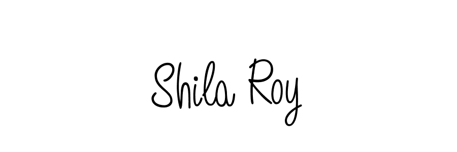 Make a beautiful signature design for name Shila Roy. With this signature (Angelique-Rose-font-FFP) style, you can create a handwritten signature for free. Shila Roy signature style 5 images and pictures png
