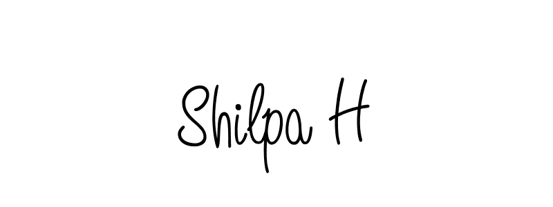 The best way (Angelique-Rose-font-FFP) to make a short signature is to pick only two or three words in your name. The name Shilpa H include a total of six letters. For converting this name. Shilpa H signature style 5 images and pictures png