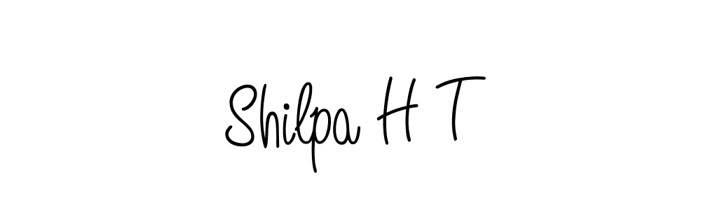 Use a signature maker to create a handwritten signature online. With this signature software, you can design (Angelique-Rose-font-FFP) your own signature for name Shilpa H T. Shilpa H T signature style 5 images and pictures png