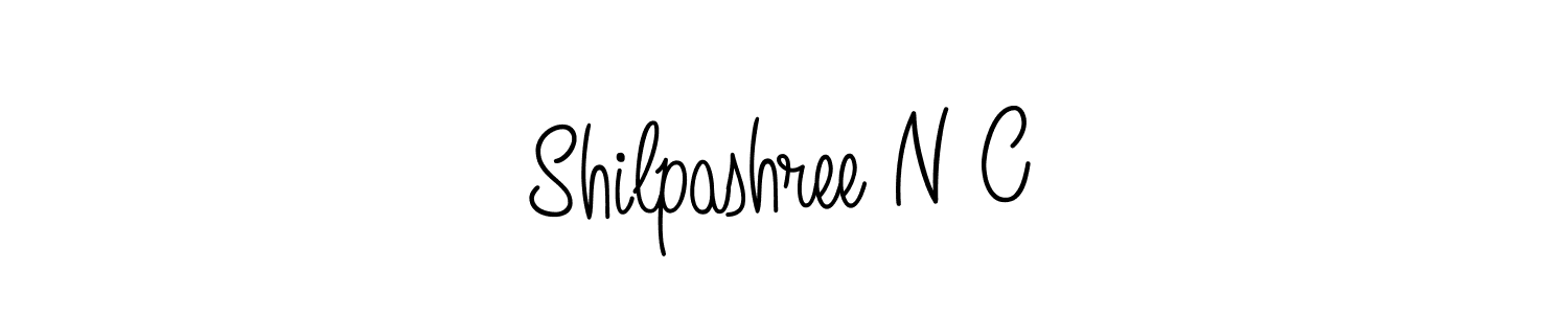 Shilpashree N C stylish signature style. Best Handwritten Sign (Angelique-Rose-font-FFP) for my name. Handwritten Signature Collection Ideas for my name Shilpashree N C. Shilpashree N C signature style 5 images and pictures png