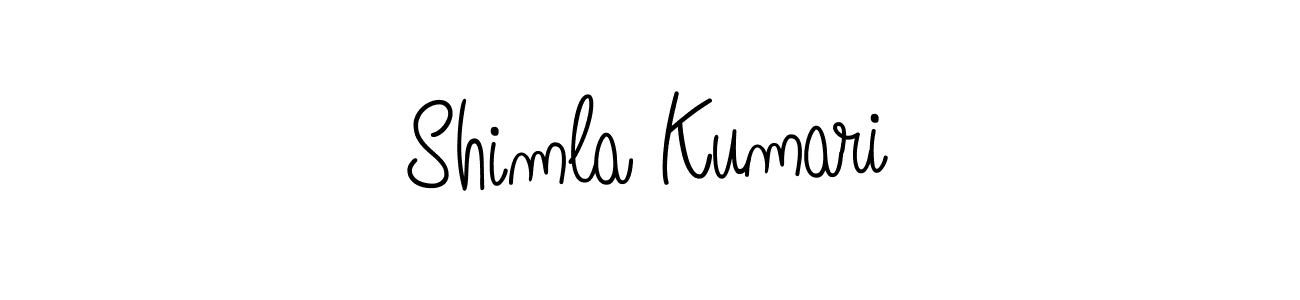 How to make Shimla Kumari name signature. Use Angelique-Rose-font-FFP style for creating short signs online. This is the latest handwritten sign. Shimla Kumari signature style 5 images and pictures png