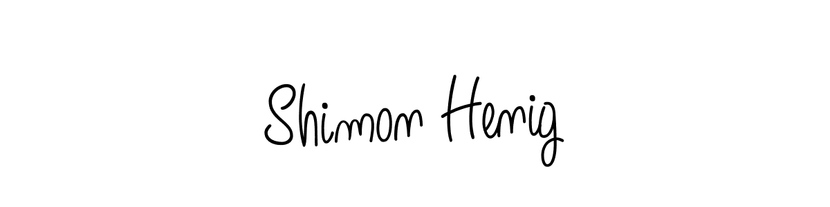 Also we have Shimon Henig name is the best signature style. Create professional handwritten signature collection using Angelique-Rose-font-FFP autograph style. Shimon Henig signature style 5 images and pictures png