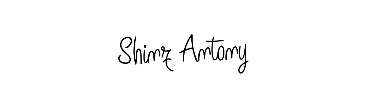 Shinz Antony stylish signature style. Best Handwritten Sign (Angelique-Rose-font-FFP) for my name. Handwritten Signature Collection Ideas for my name Shinz Antony. Shinz Antony signature style 5 images and pictures png