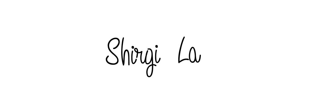 You should practise on your own different ways (Angelique-Rose-font-FFP) to write your name (Shirgi  La) in signature. don't let someone else do it for you. Shirgi  La signature style 5 images and pictures png