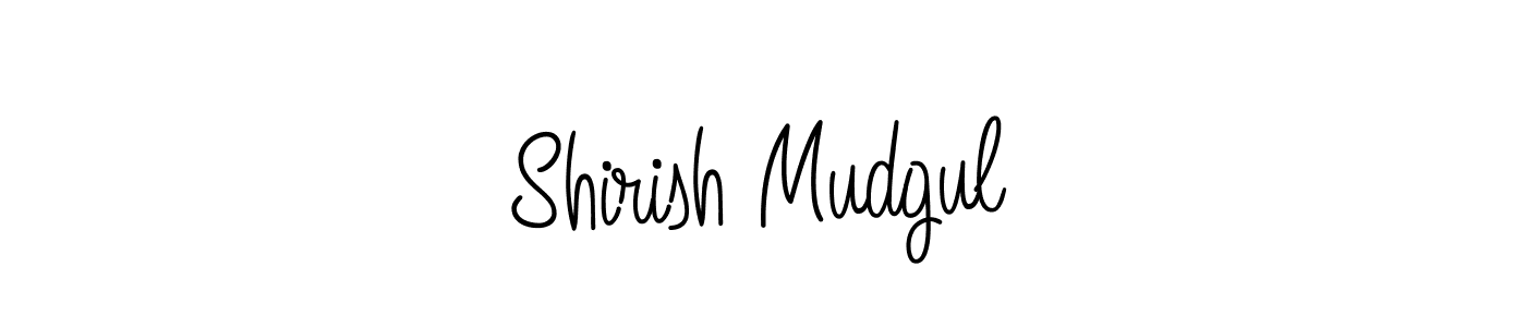 Make a beautiful signature design for name Shirish Mudgul. With this signature (Angelique-Rose-font-FFP) style, you can create a handwritten signature for free. Shirish Mudgul signature style 5 images and pictures png