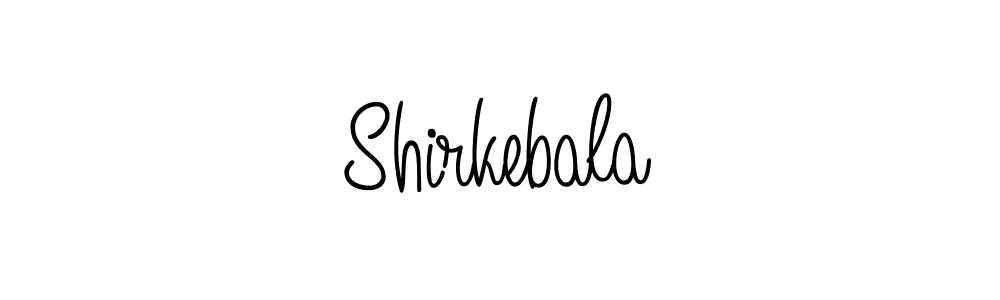 How to make Shirkebala name signature. Use Angelique-Rose-font-FFP style for creating short signs online. This is the latest handwritten sign. Shirkebala signature style 5 images and pictures png