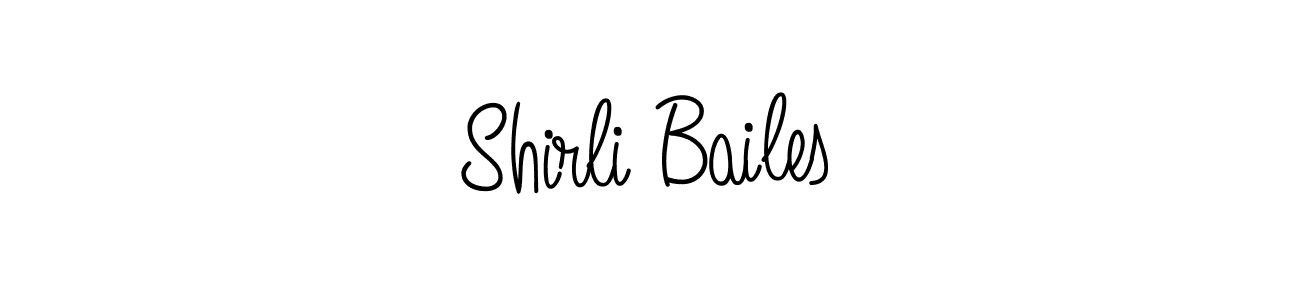 You should practise on your own different ways (Angelique-Rose-font-FFP) to write your name (Shirli Bailes) in signature. don't let someone else do it for you. Shirli Bailes signature style 5 images and pictures png
