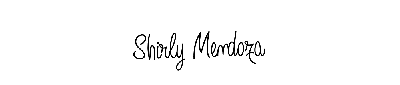 You should practise on your own different ways (Angelique-Rose-font-FFP) to write your name (Shirly Mendoza) in signature. don't let someone else do it for you. Shirly Mendoza signature style 5 images and pictures png