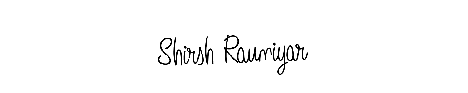 Design your own signature with our free online signature maker. With this signature software, you can create a handwritten (Angelique-Rose-font-FFP) signature for name Shirsh Rauniyar. Shirsh Rauniyar signature style 5 images and pictures png