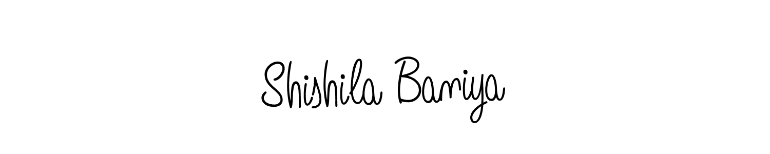 Make a beautiful signature design for name Shishila Baniya. With this signature (Angelique-Rose-font-FFP) style, you can create a handwritten signature for free. Shishila Baniya signature style 5 images and pictures png