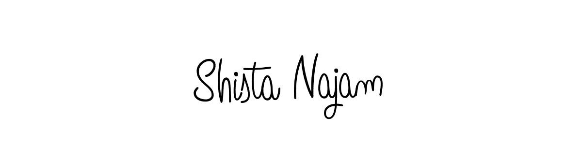 How to make Shista Najam signature? Angelique-Rose-font-FFP is a professional autograph style. Create handwritten signature for Shista Najam name. Shista Najam signature style 5 images and pictures png