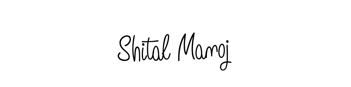 The best way (Angelique-Rose-font-FFP) to make a short signature is to pick only two or three words in your name. The name Shital Manoj include a total of six letters. For converting this name. Shital Manoj signature style 5 images and pictures png