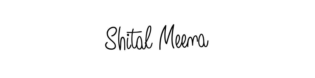 Shital Meena stylish signature style. Best Handwritten Sign (Angelique-Rose-font-FFP) for my name. Handwritten Signature Collection Ideas for my name Shital Meena. Shital Meena signature style 5 images and pictures png