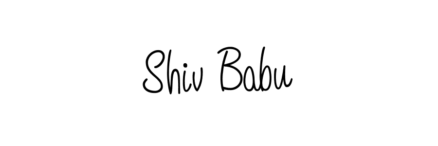 The best way (Angelique-Rose-font-FFP) to make a short signature is to pick only two or three words in your name. The name Shiv Babu include a total of six letters. For converting this name. Shiv Babu signature style 5 images and pictures png