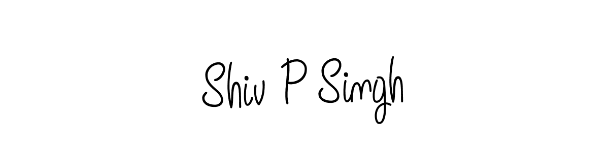 How to make Shiv P Singh name signature. Use Angelique-Rose-font-FFP style for creating short signs online. This is the latest handwritten sign. Shiv P Singh signature style 5 images and pictures png