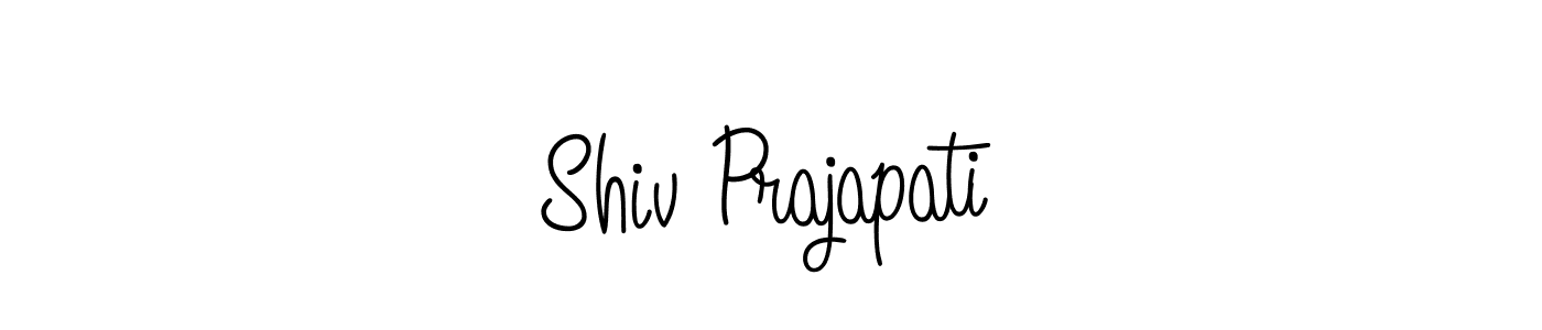 Use a signature maker to create a handwritten signature online. With this signature software, you can design (Angelique-Rose-font-FFP) your own signature for name Shiv Prajapati. Shiv Prajapati signature style 5 images and pictures png