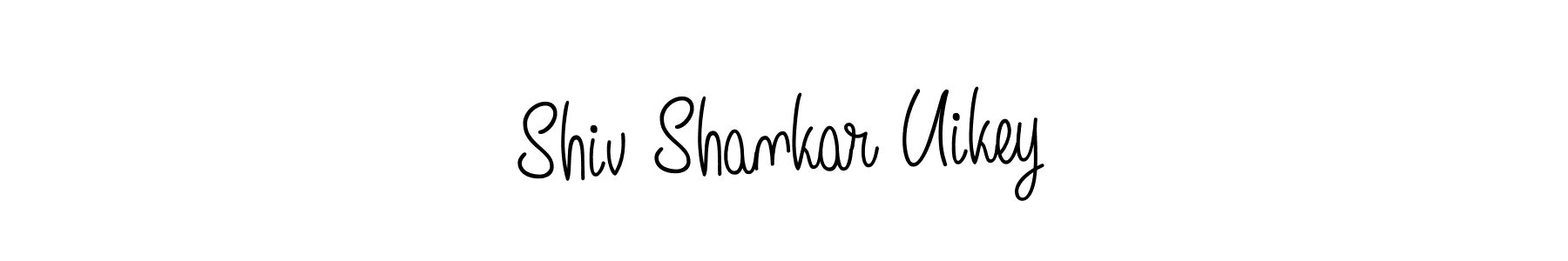 The best way (Angelique-Rose-font-FFP) to make a short signature is to pick only two or three words in your name. The name Shiv Shankar Uikey include a total of six letters. For converting this name. Shiv Shankar Uikey signature style 5 images and pictures png