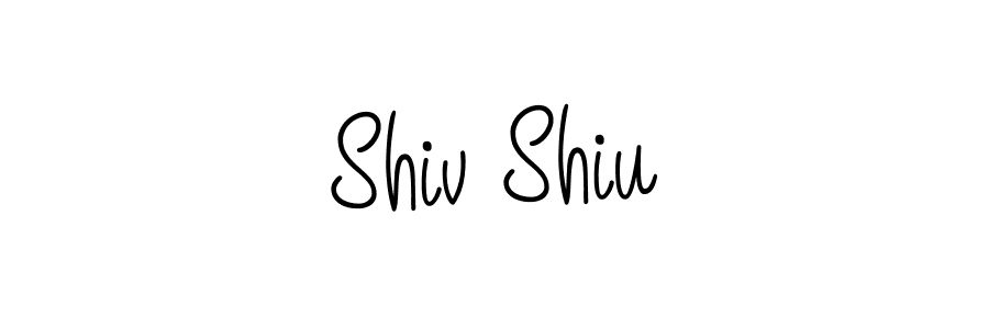 Make a beautiful signature design for name Shiv Shiu. With this signature (Angelique-Rose-font-FFP) style, you can create a handwritten signature for free. Shiv Shiu signature style 5 images and pictures png