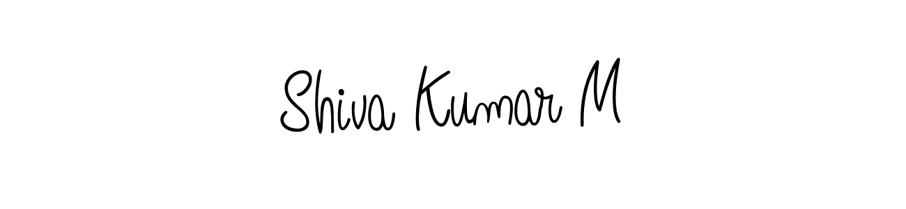 Shiva Kumar M stylish signature style. Best Handwritten Sign (Angelique-Rose-font-FFP) for my name. Handwritten Signature Collection Ideas for my name Shiva Kumar M. Shiva Kumar M signature style 5 images and pictures png