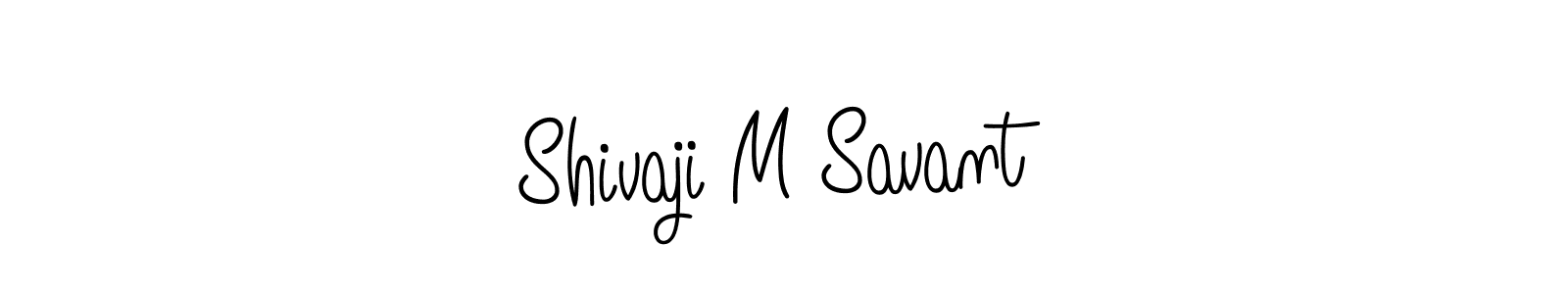 How to make Shivaji M Savant name signature. Use Angelique-Rose-font-FFP style for creating short signs online. This is the latest handwritten sign. Shivaji M Savant signature style 5 images and pictures png