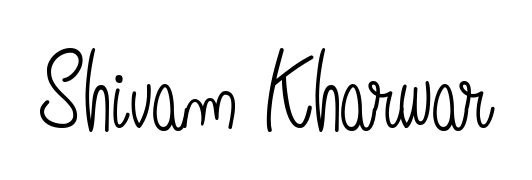 Personalize your online presence with Shivam Kharwar signature rendered in elegant Angelique-Rose-font-FFP font. Great for website footers and blogs. Shivam Kharwar signature style 5 images and pictures png