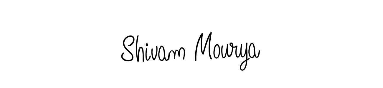 You should practise on your own different ways (Angelique-Rose-font-FFP) to write your name (Shivam Mourya) in signature. don't let someone else do it for you. Shivam Mourya signature style 5 images and pictures png