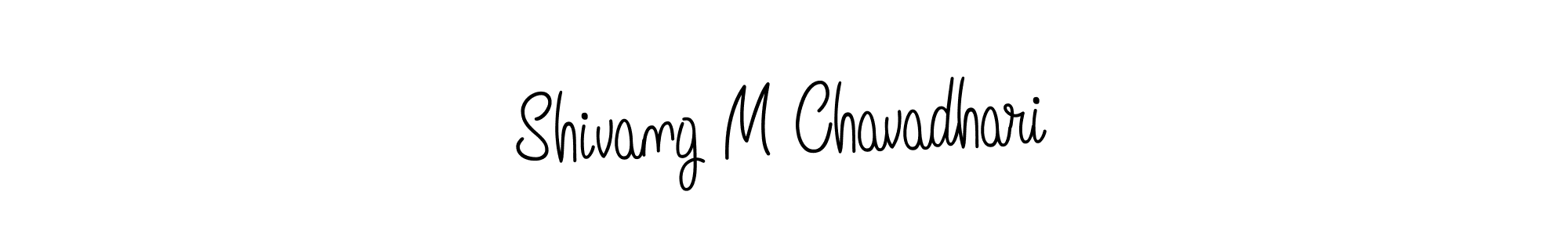 How to make Shivang M Chavadhari name signature. Use Angelique-Rose-font-FFP style for creating short signs online. This is the latest handwritten sign. Shivang M Chavadhari signature style 5 images and pictures png