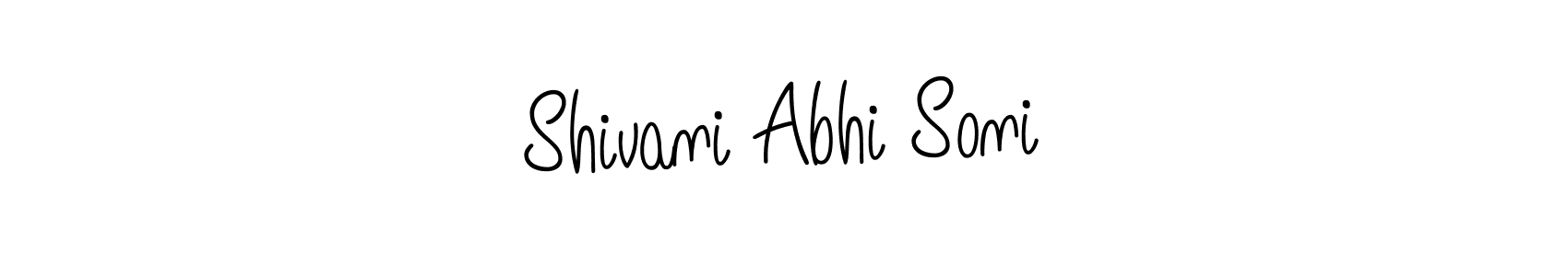 Shivani Abhi Soni stylish signature style. Best Handwritten Sign (Angelique-Rose-font-FFP) for my name. Handwritten Signature Collection Ideas for my name Shivani Abhi Soni. Shivani Abhi Soni signature style 5 images and pictures png