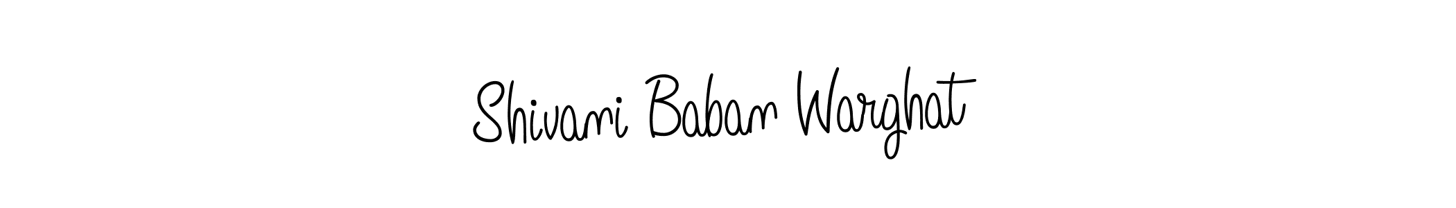 Use a signature maker to create a handwritten signature online. With this signature software, you can design (Angelique-Rose-font-FFP) your own signature for name Shivani Baban Warghat. Shivani Baban Warghat signature style 5 images and pictures png