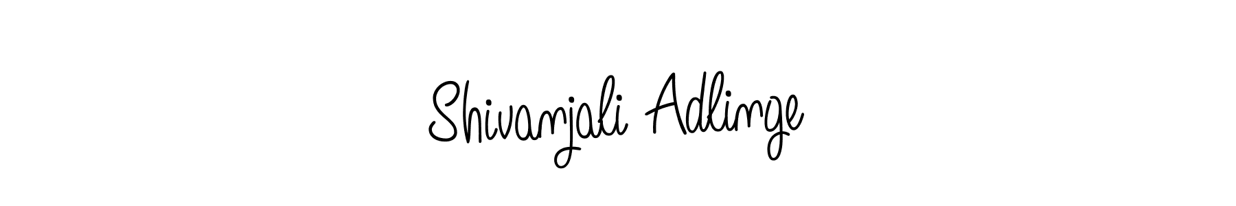 You should practise on your own different ways (Angelique-Rose-font-FFP) to write your name (Shivanjali Adlinge) in signature. don't let someone else do it for you. Shivanjali Adlinge signature style 5 images and pictures png