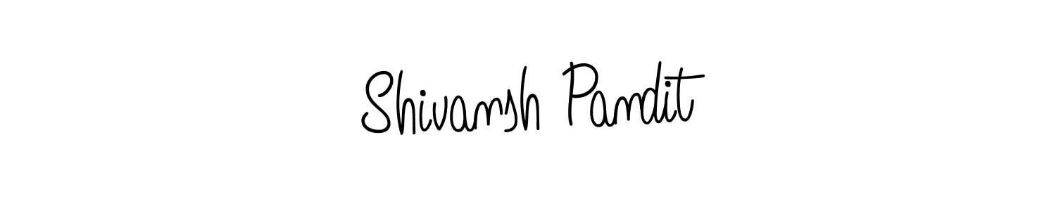 Make a beautiful signature design for name Shivansh Pandit. With this signature (Angelique-Rose-font-FFP) style, you can create a handwritten signature for free. Shivansh Pandit signature style 5 images and pictures png